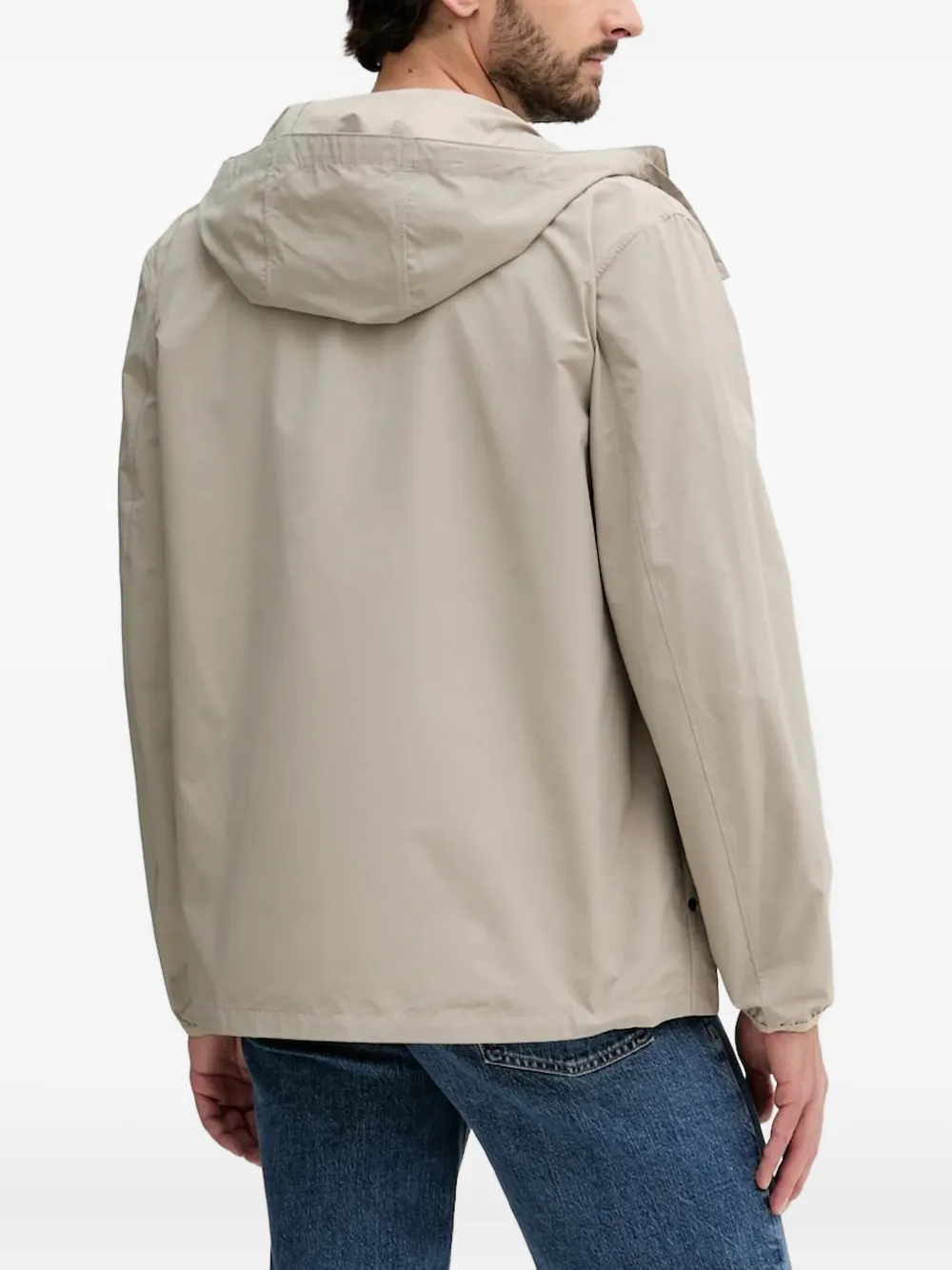 Barbour Newhill hooded zip-front jacket Beige