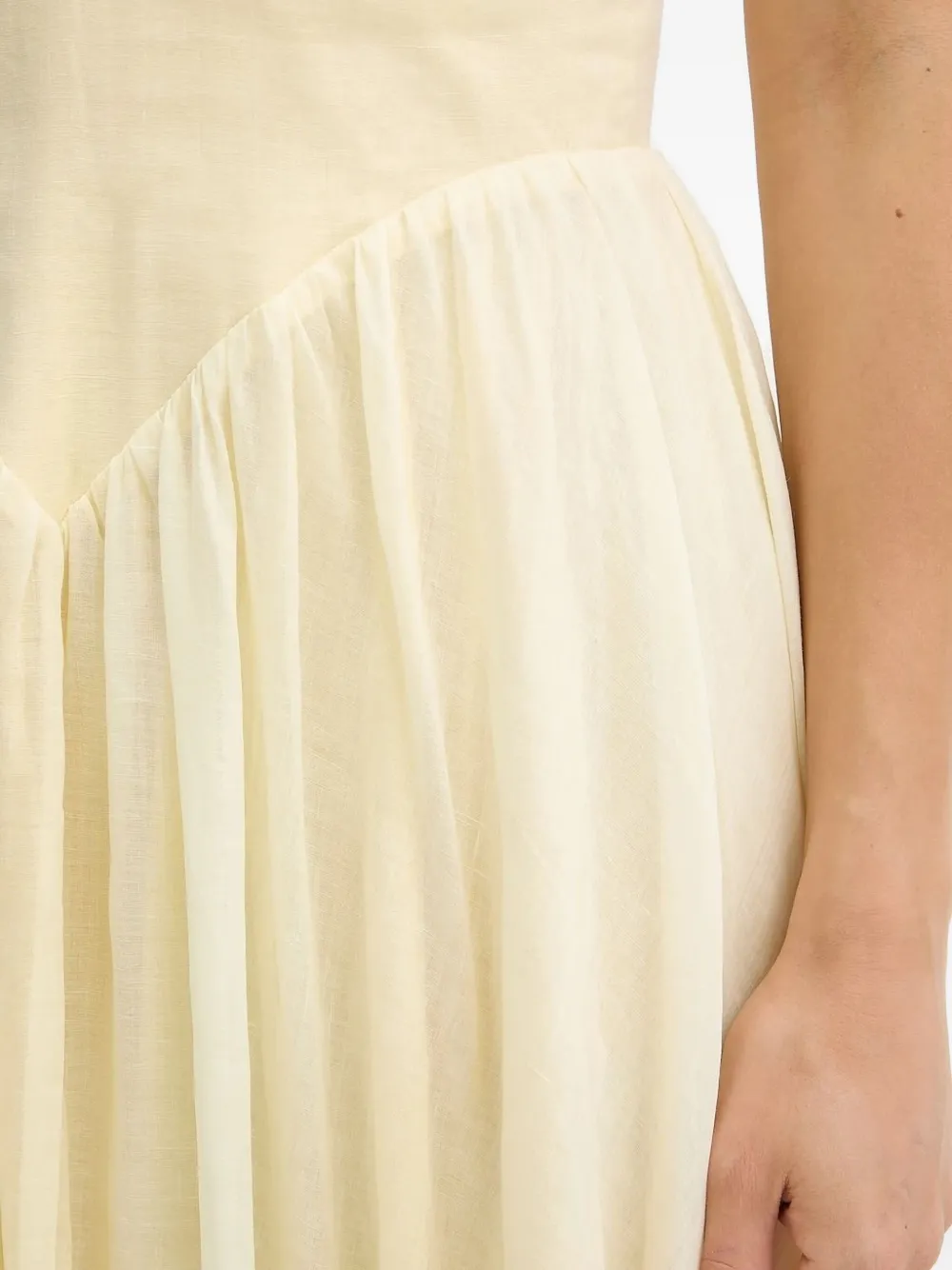 Bardot Arletha Cross-back Gathered Maxi Dress In Yellow