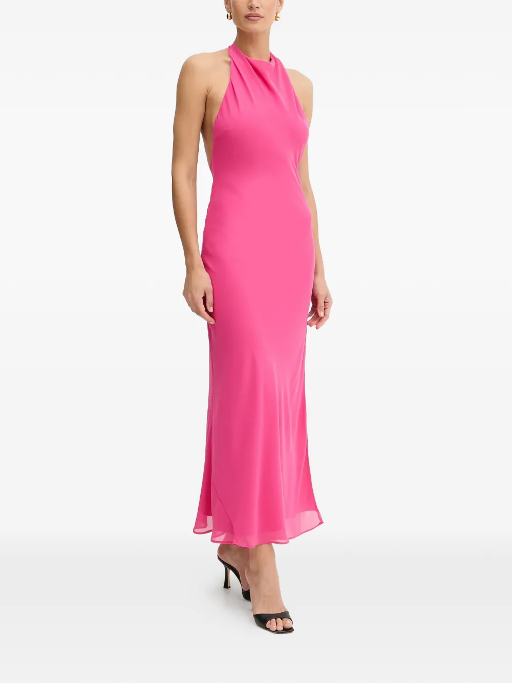 Bardot Similina halterneck side-slit maxi dress - Rosa