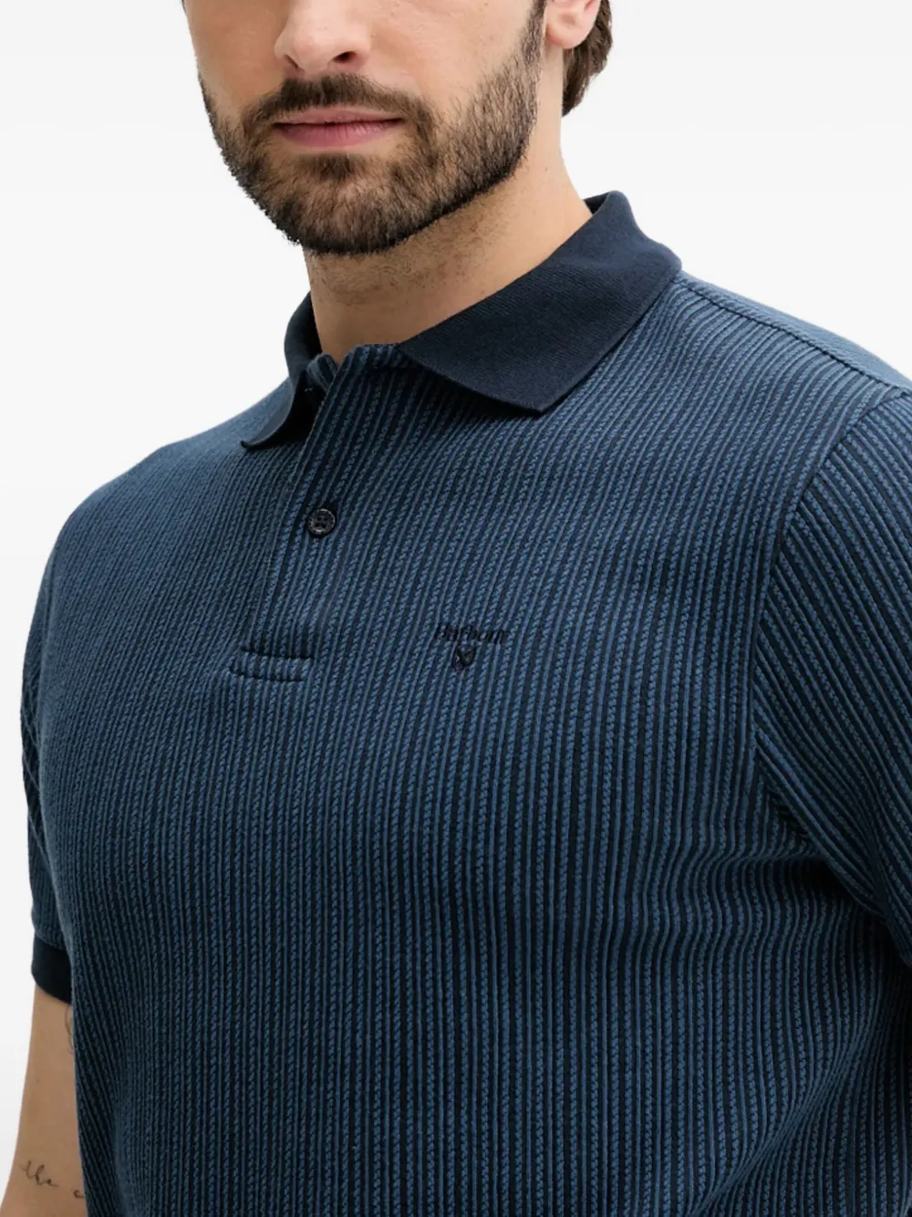 Barbour Poloshirt met borduurwerk Blauw