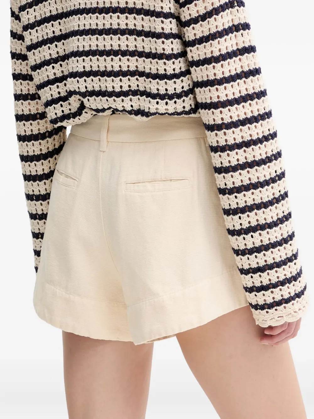 Ba&sh Pleated Pocket Shorts In Neutral