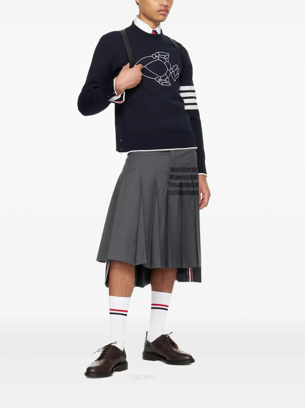 Thom Browne leather brogue derby shoes