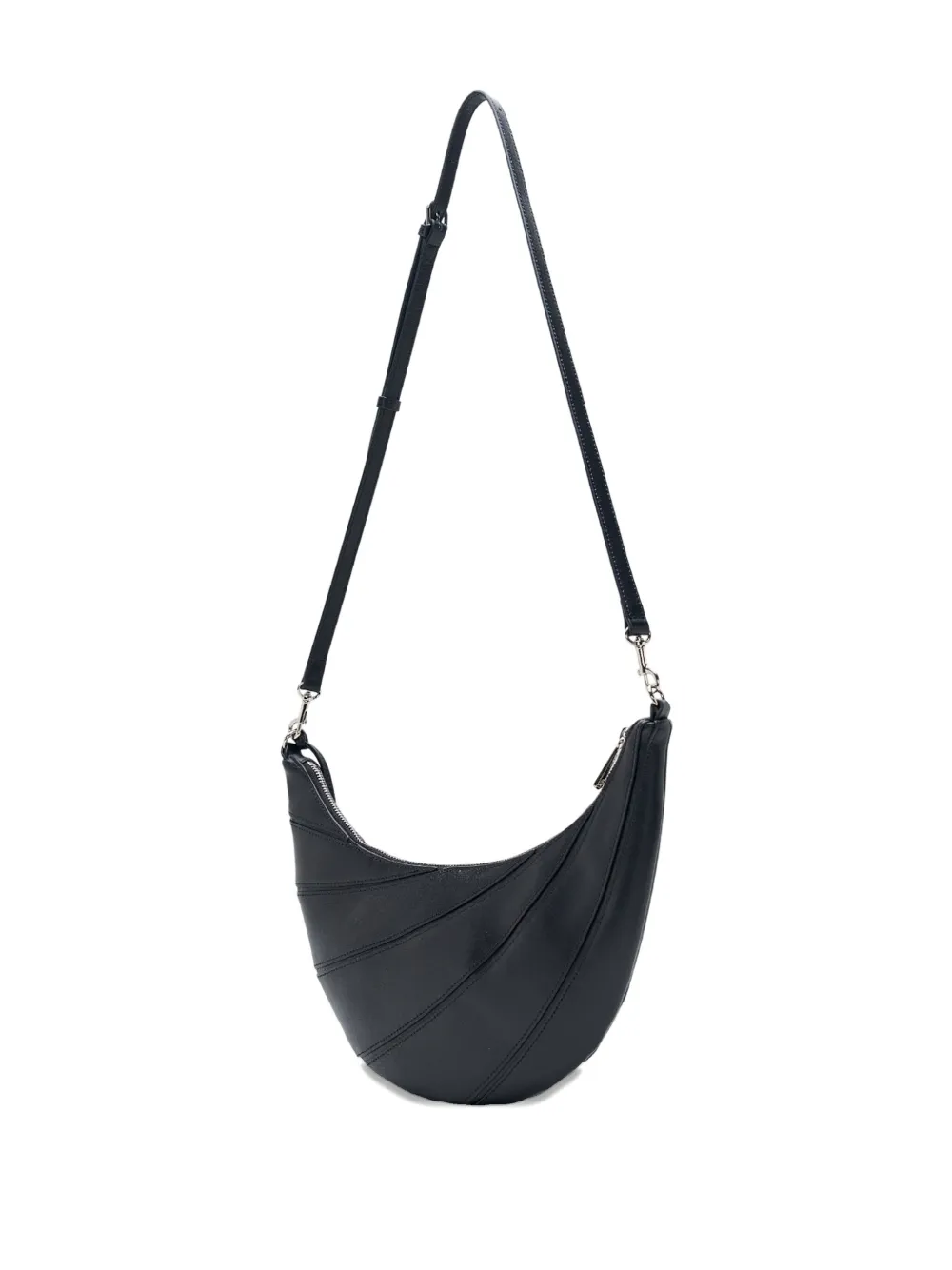 JOY GRYSON pleated crescent shoulder bag - Zwart