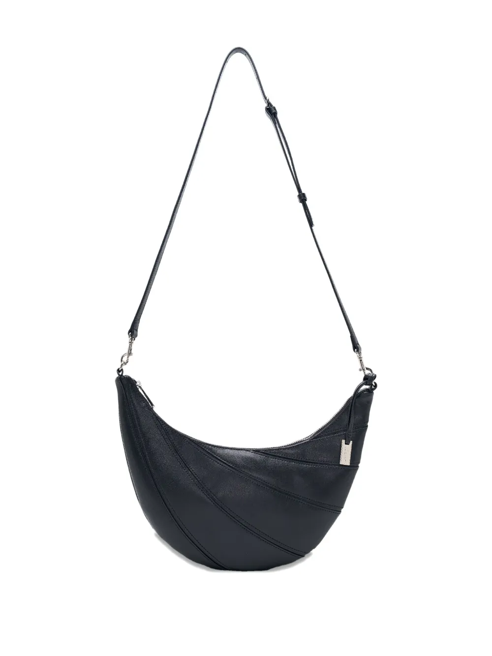 Joy Gryson Pleated Crescent Shoulder Bag In Black