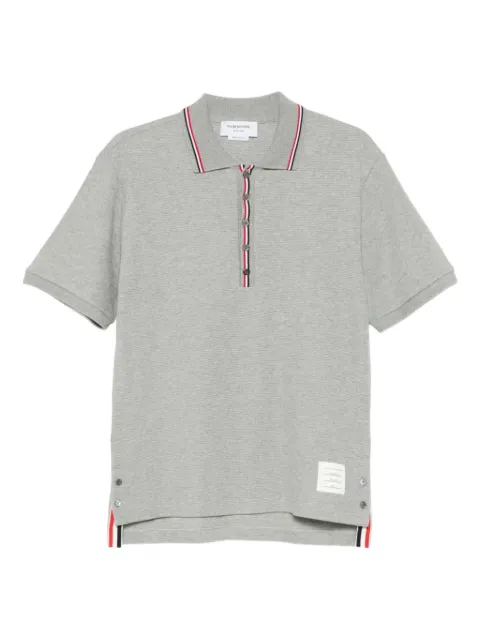 Thom Browne logo-patch polo shirt