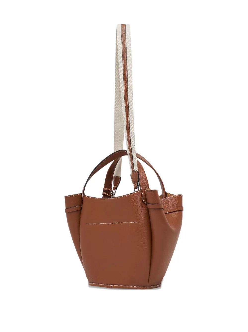 JOY GRYSON pleated bucket tote bag - Bruin