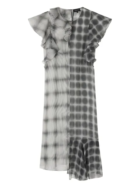 Lee Mathews vestido camisero con estampado geométrico