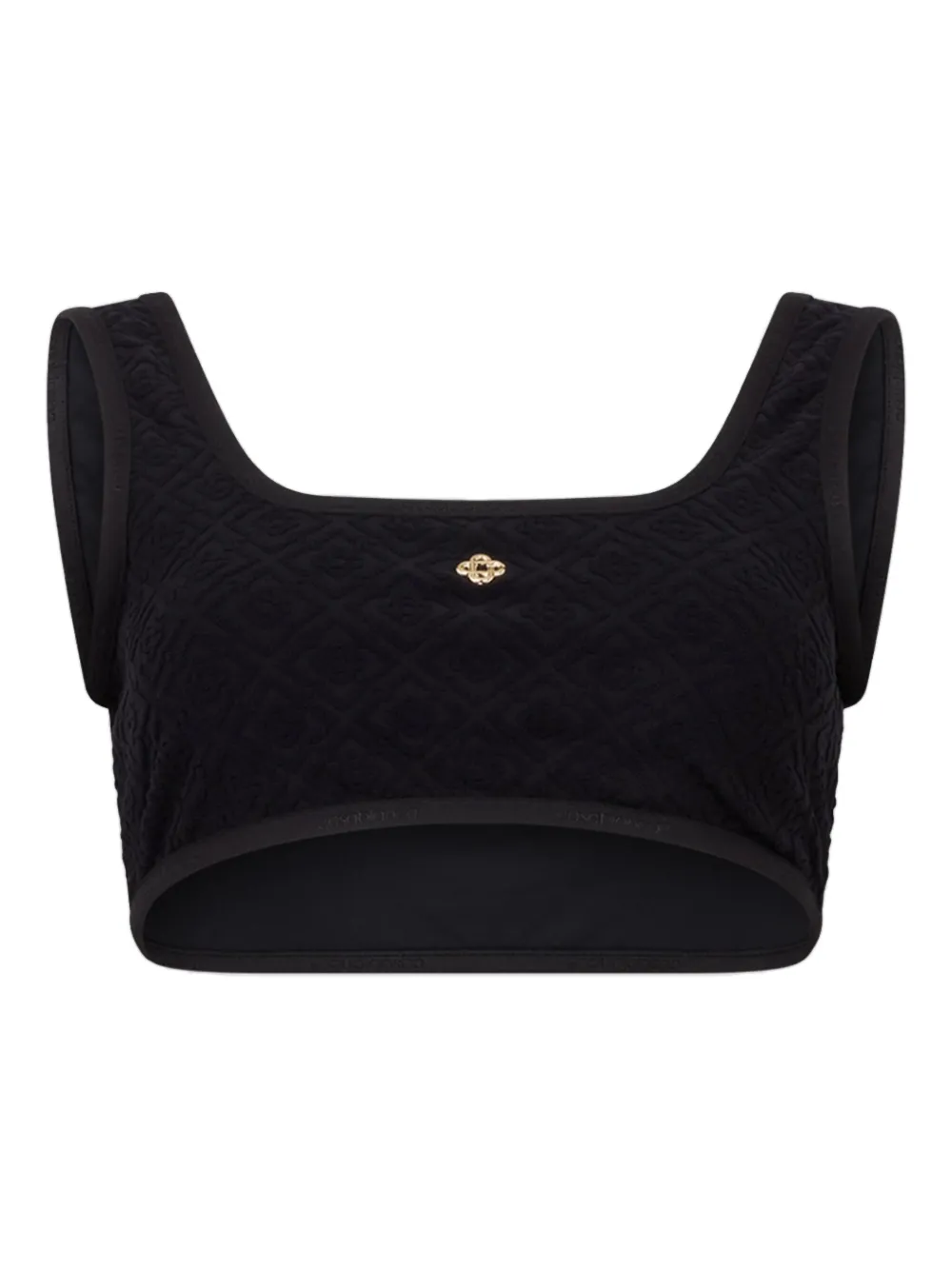 monogram jacquard bikini top