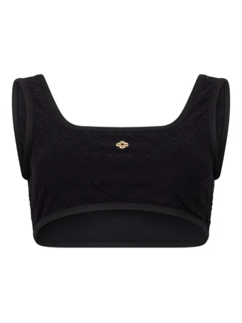 Casablanca monogram jacquard bikini top
