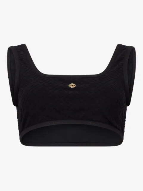 Casablanca monogram jacquard bikini top
