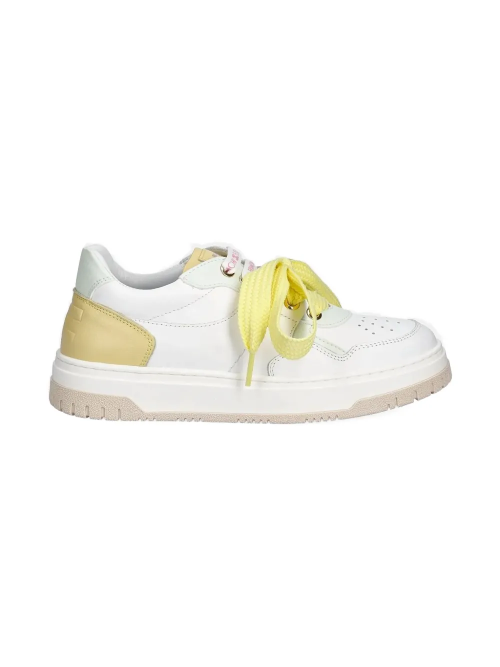 Elisabetta Franchi Panelled Lace-up Sneakers In White