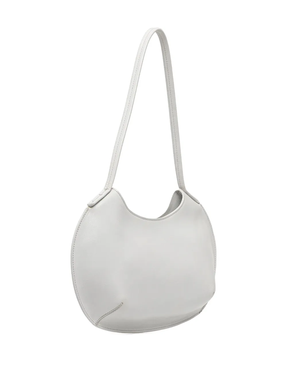 BY FAR Rachel crescent leather tote bag - Wit