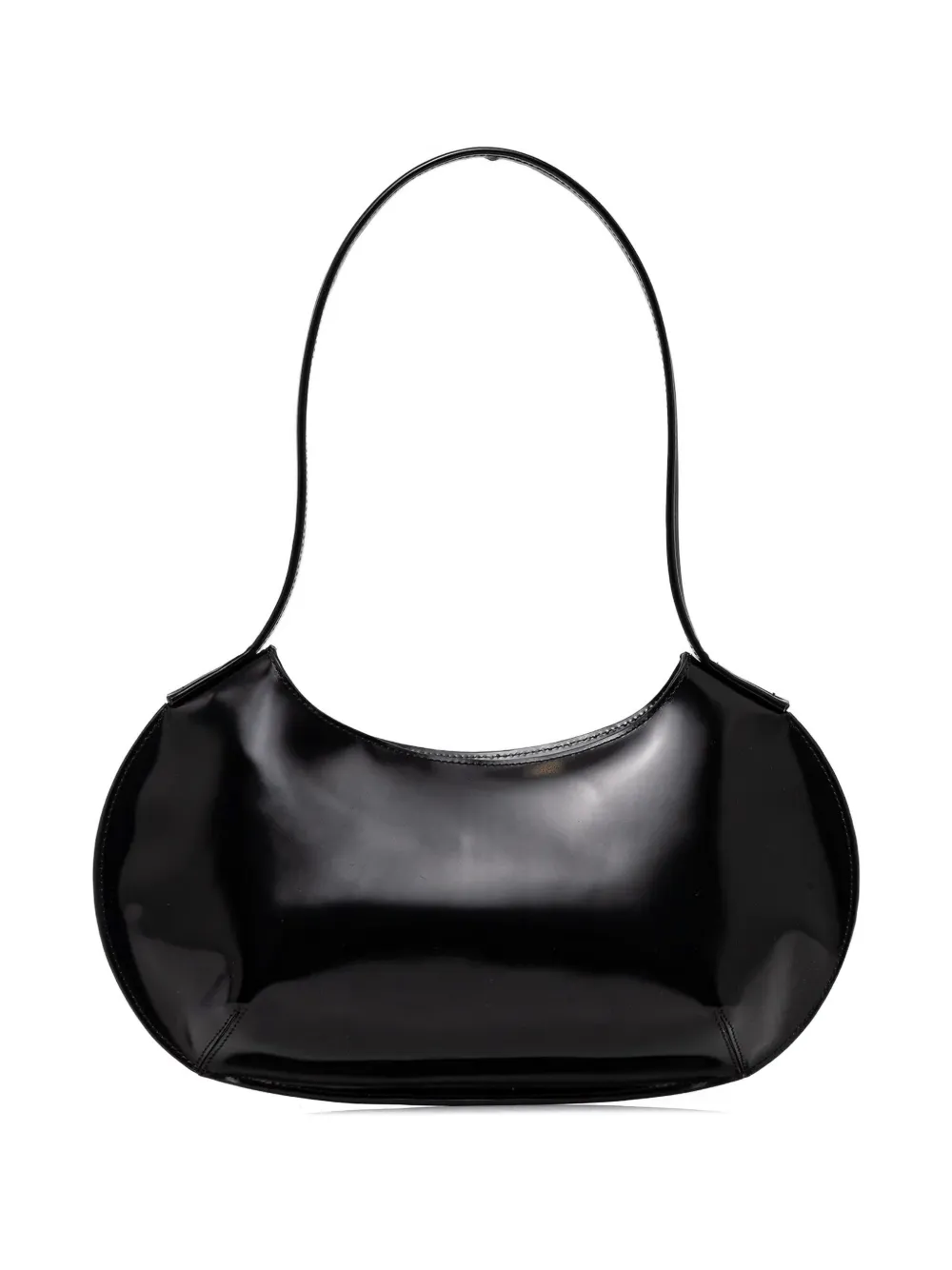 BY FAR medium Horner leather shoulder bag - Zwart