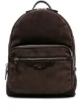 Santoni suede leather backpack - Brown