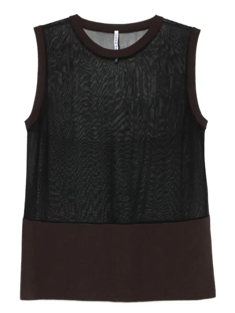 Liviana Conti mesh-panel tank top