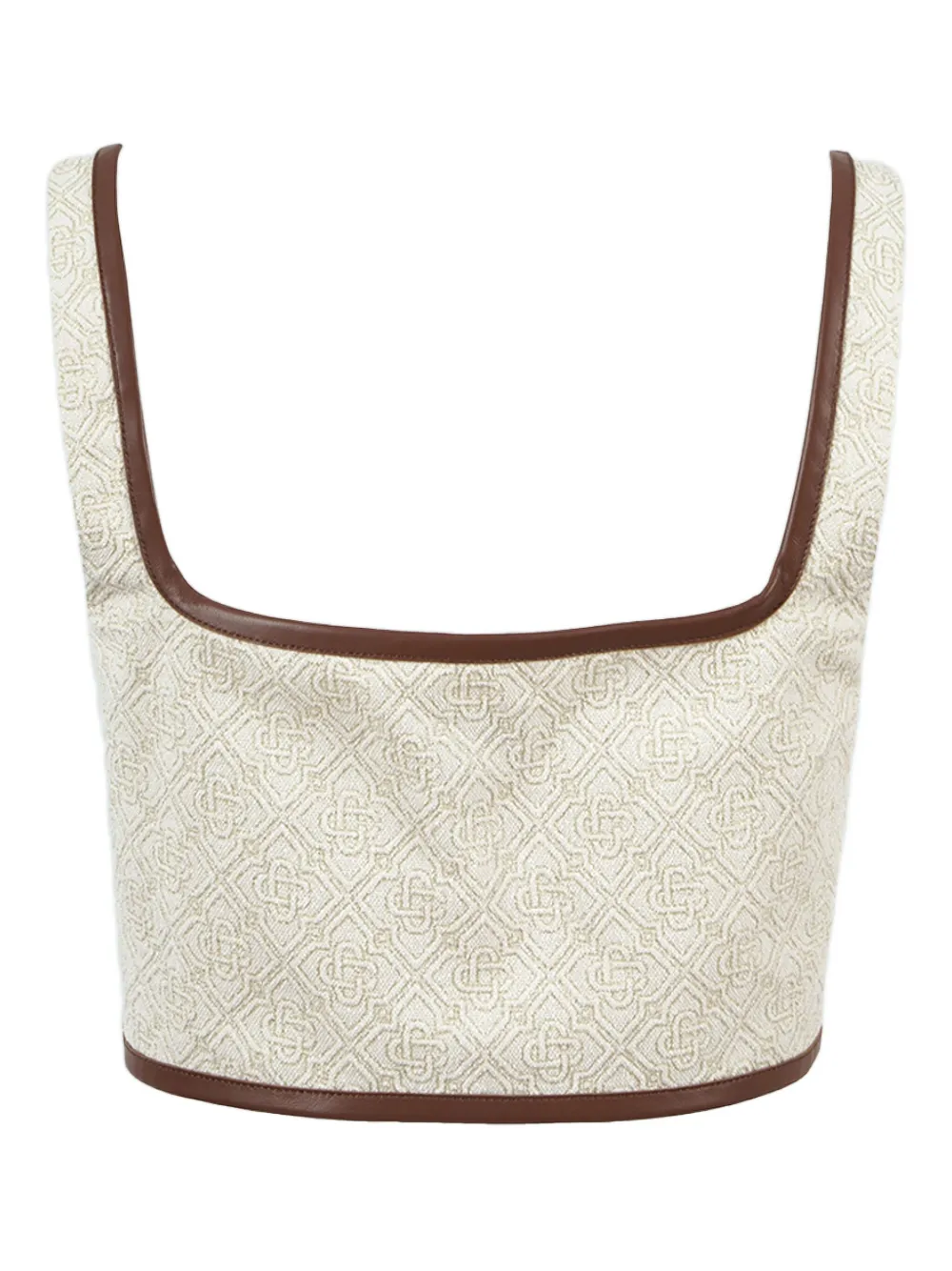 Casablanca Top met geometrisch patroon en vierkante hals Wit