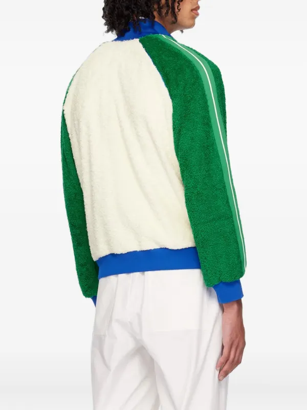 ［Casablanca］ FLEECE Casablanca colour-block Fleece Jacket | White | FARFETCH PL