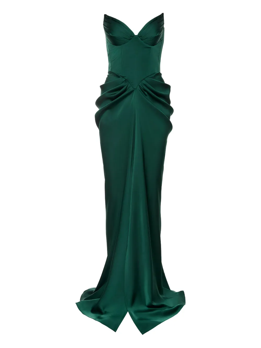 Ana Radu corset draped maxi dress Groen