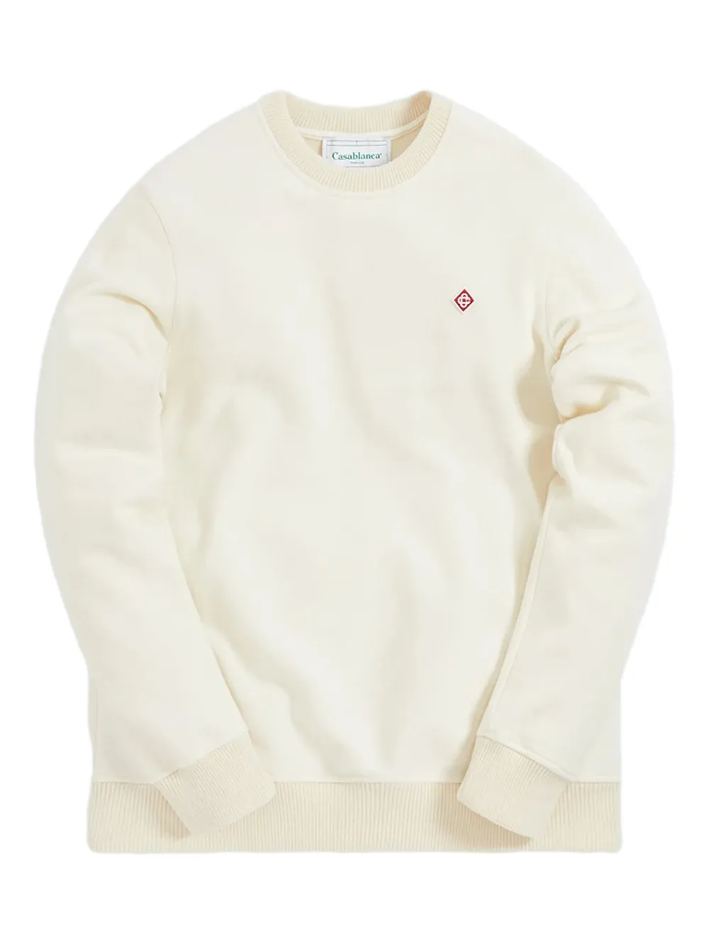 Casablanca logo-embroidered crew-neck sweatshirt | White | Image 1