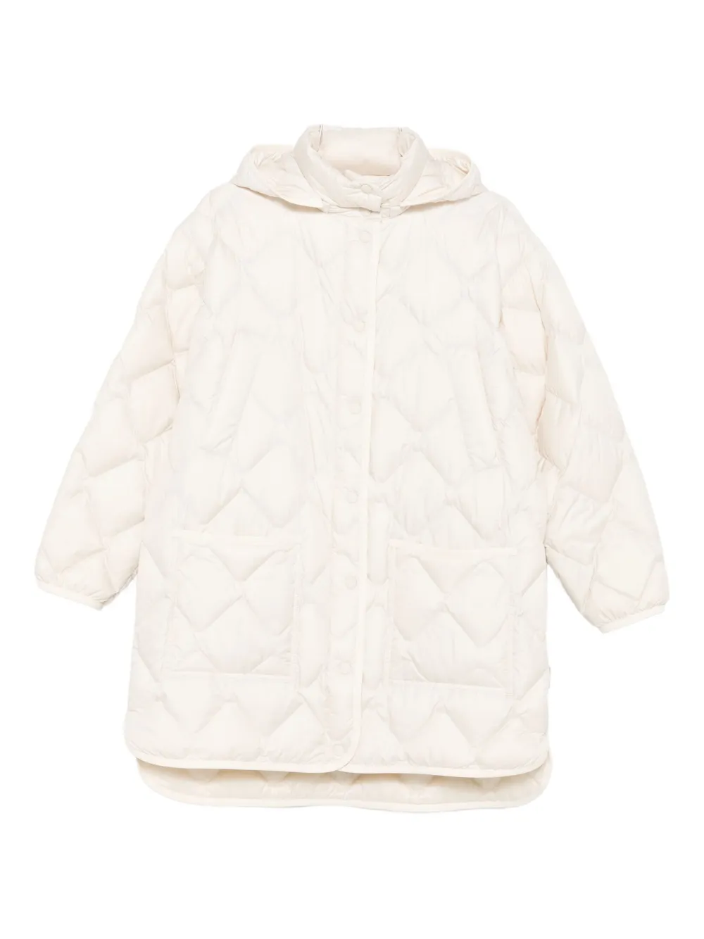 Woolrich Quilted Hooded Coat In Neutral