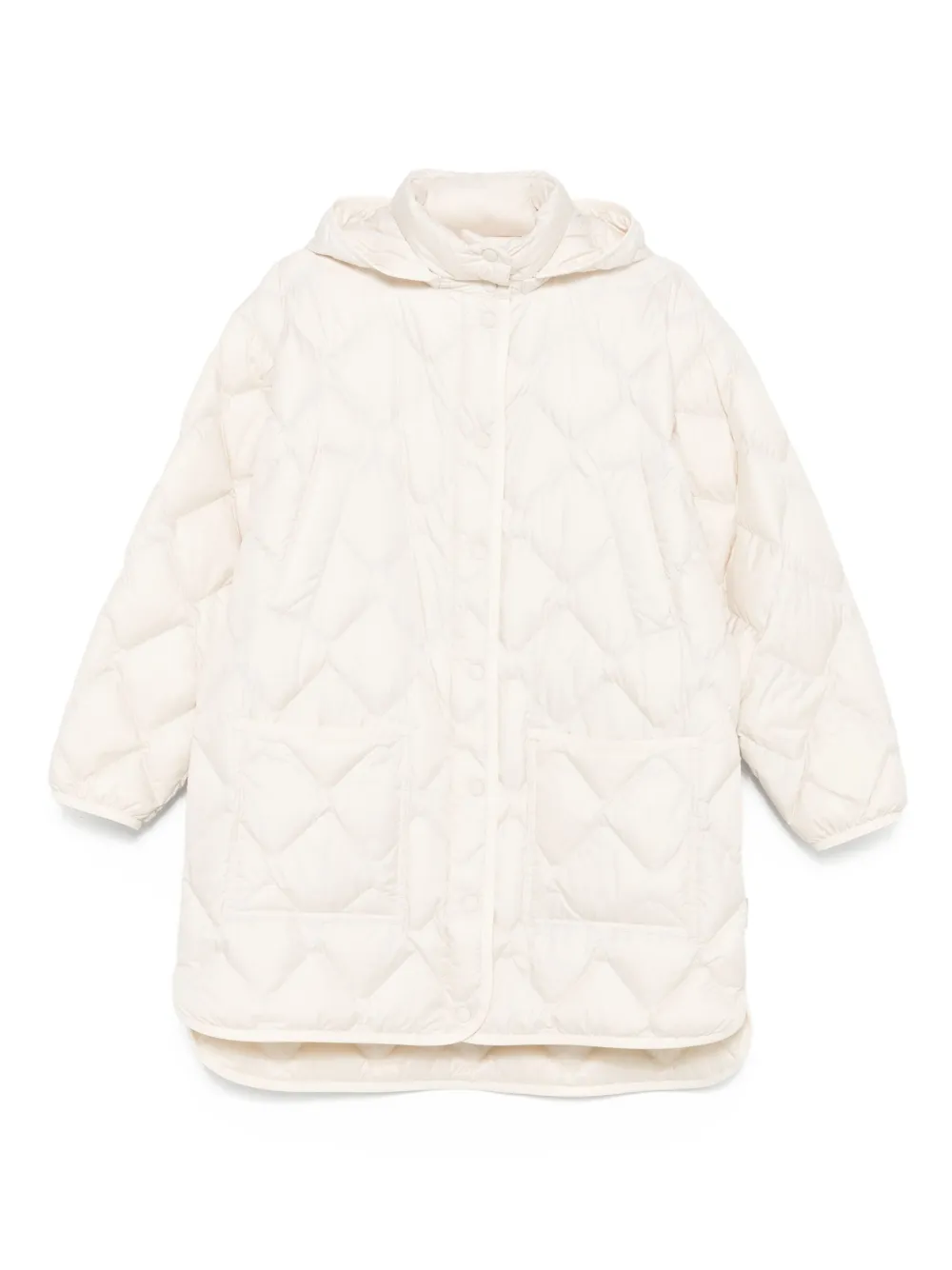 Woolrich quilted hooded coat Beige