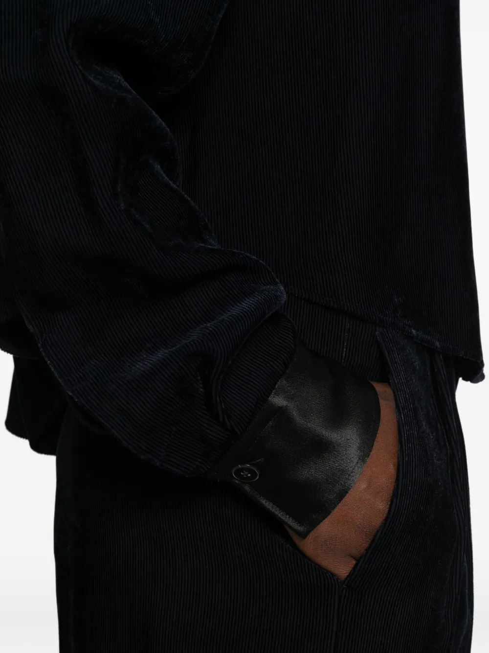 Forte Poloshirt met geribde kraag Blauw
