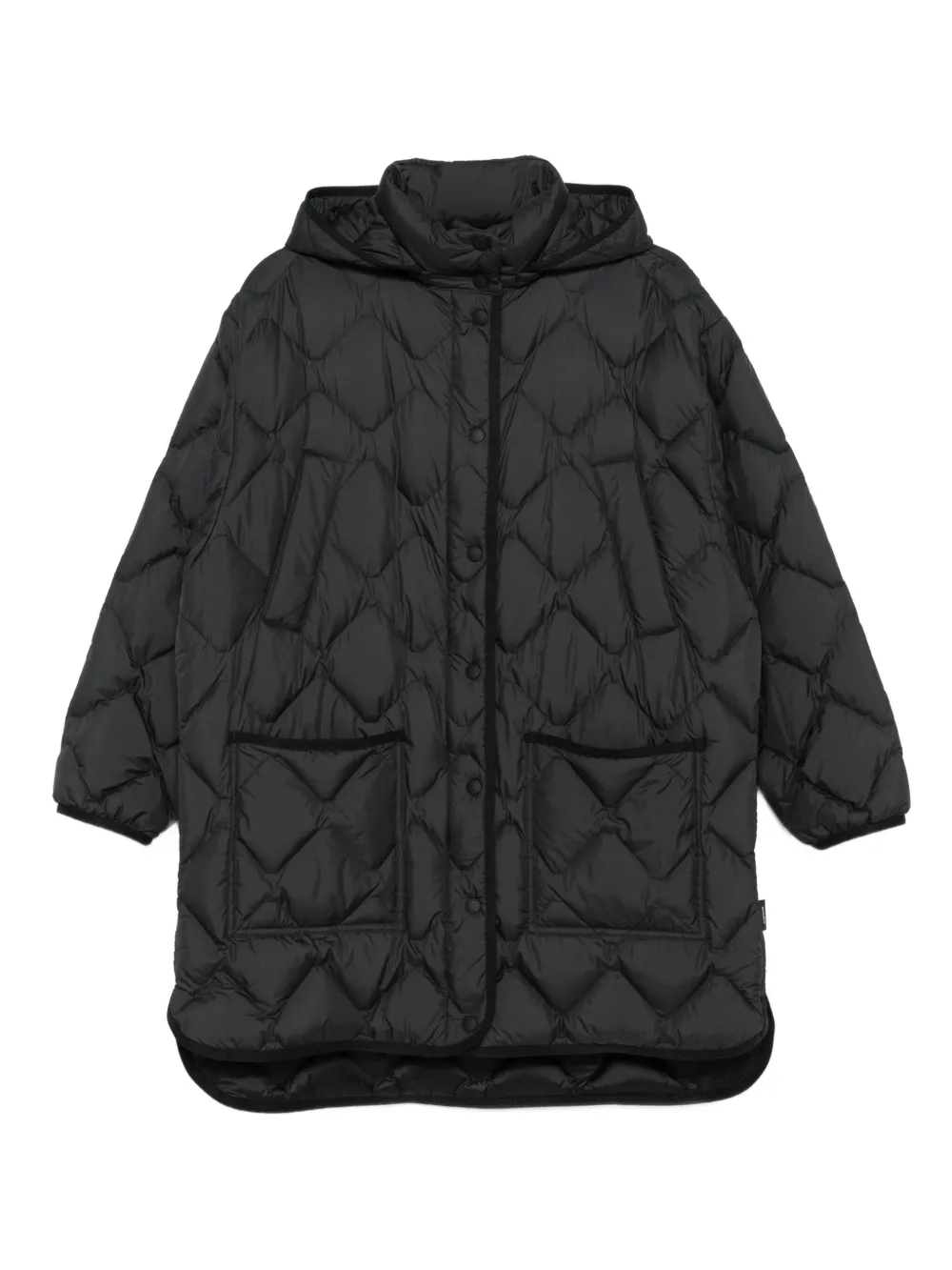 Woolrich quilted hooded coat Zwart