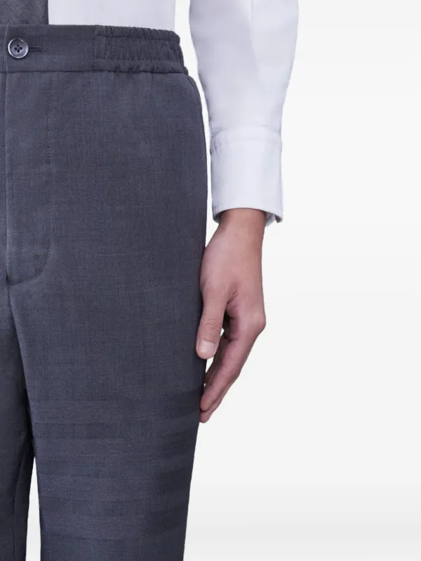 Thom Browne グレイトラウザー　パンツ Thom Browne ストライプディテール イージーパンツ | グレー