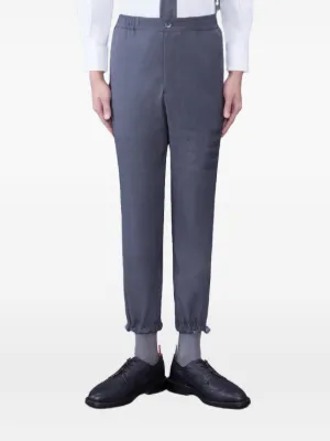 THOM BROWNE☆3Bar ストライプ タップ コットンパンツ ネイビー Thom Browne(トム・ブラウン)メンズ パンツ - FARFETCH
