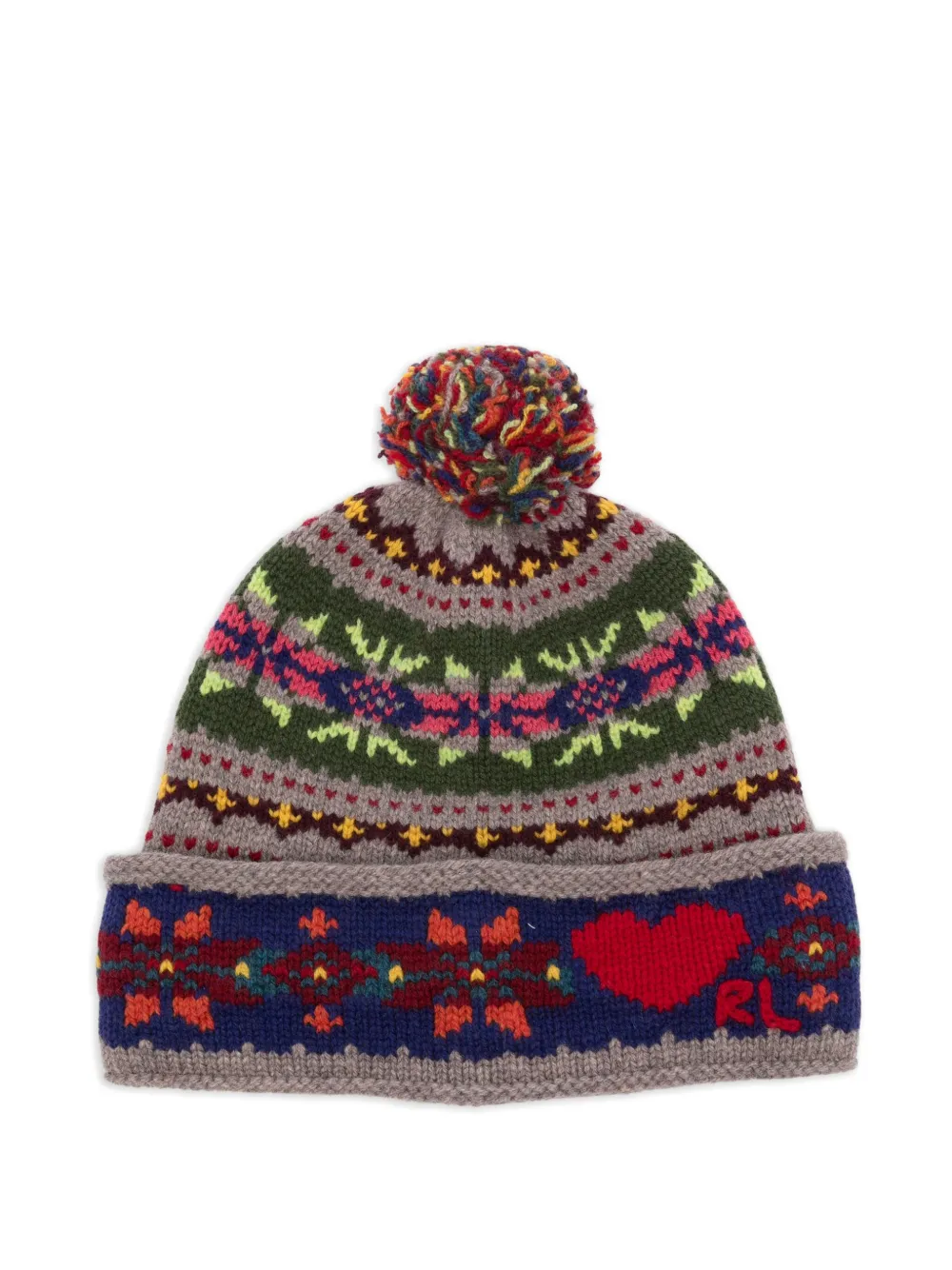 Polo Ralph Lauren Fair Isle beanie Grijs