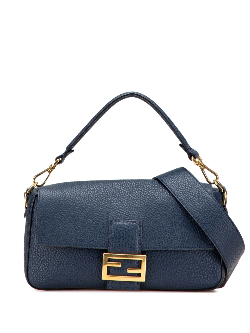 Fendi Pre-Owned 2000-2010 Leather Selleria Baguette satchel - ブルー Fendi Pre-Owned 2000-2010 Leather Selleria Baguette satchel - ブルー