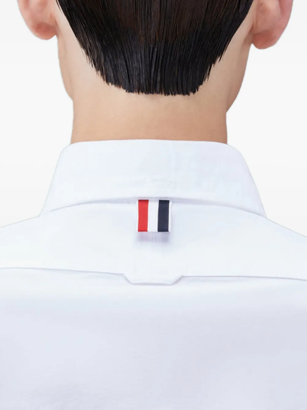 Thom Browne T-shirt met lange mouwen en logo-applicatie Wit