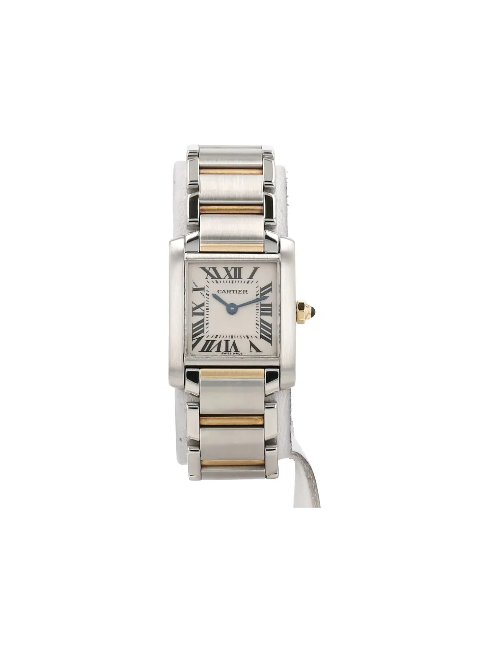 Pre-owned Cartier 2000 Tank Française 25mm In Neutral