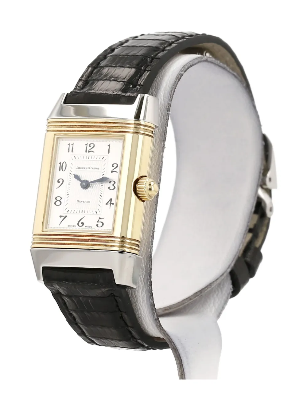 Pre-owned Jaeger-lecoultre 2000 Reverso-duetto 28mm In Silver