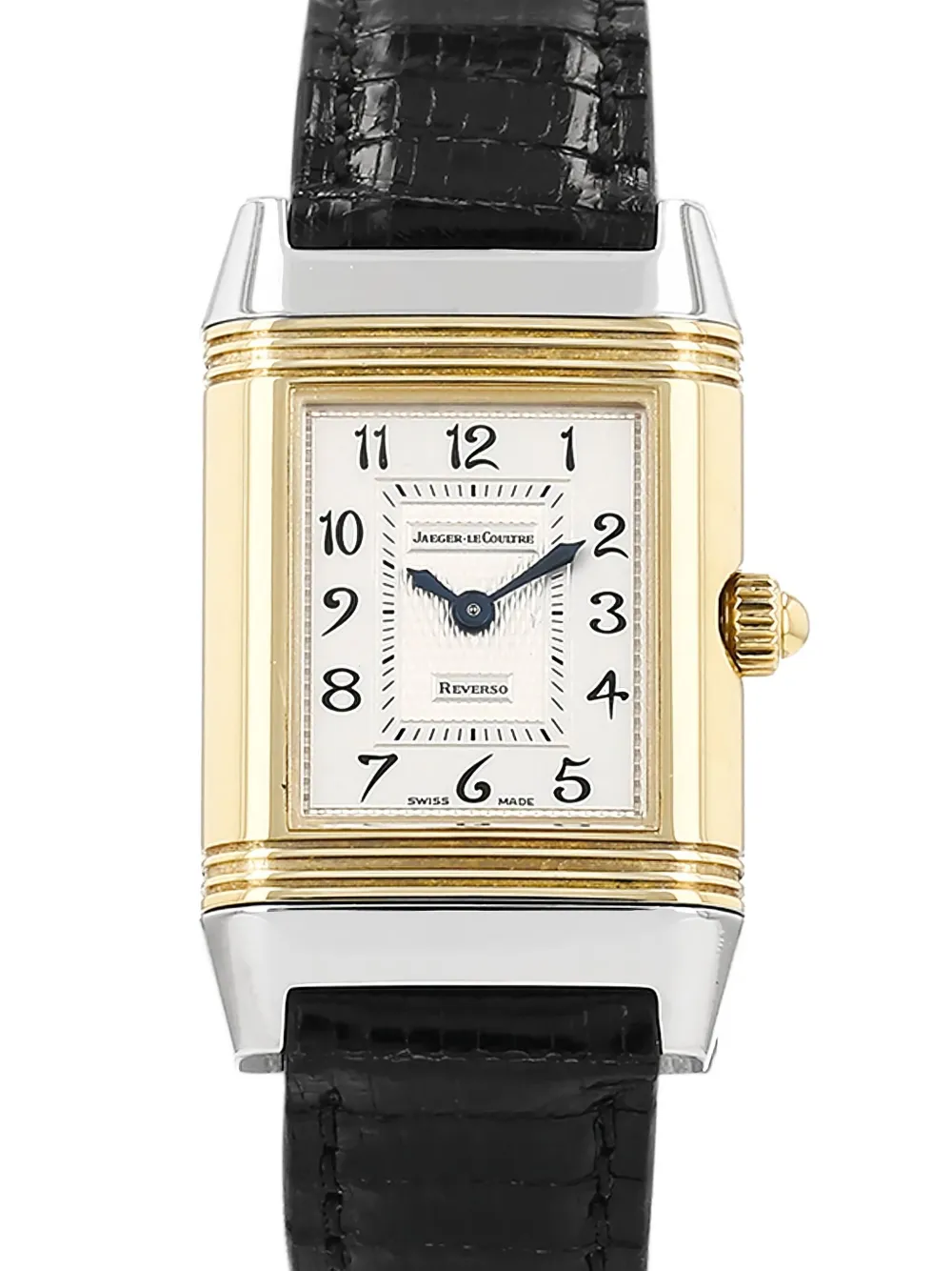 Pre-owned Jaeger-lecoultre 2000 Reverso-duetto 28mm In Silver
