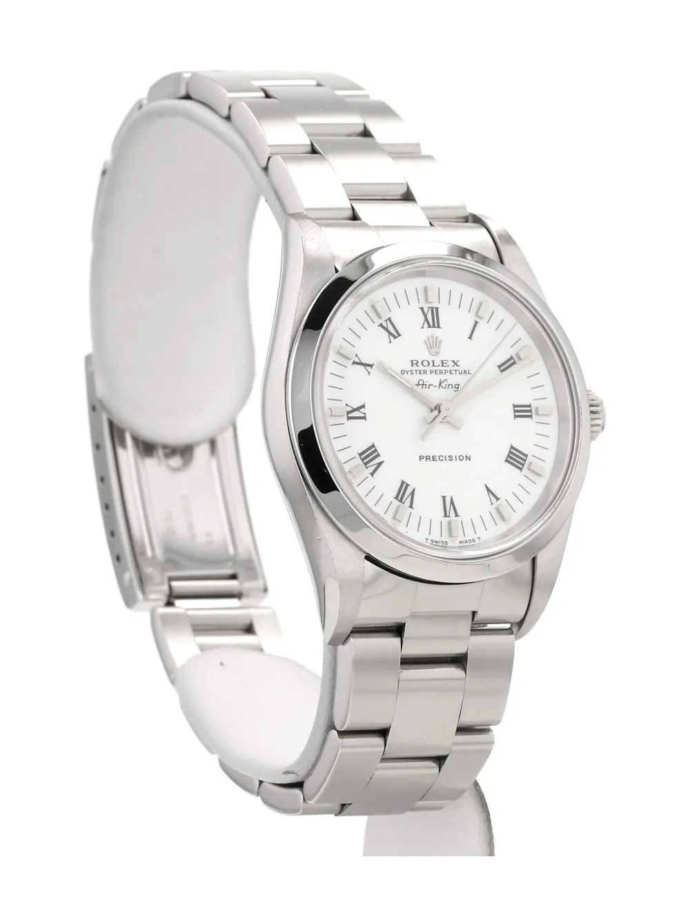 Pre-owned Rolex 1995 Air King 34mm In White