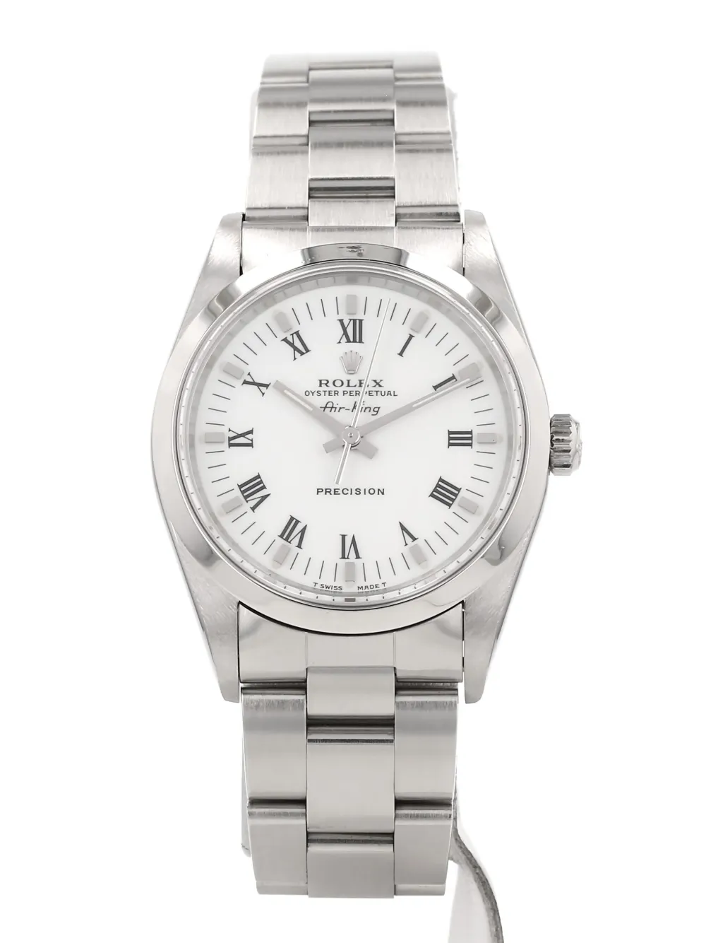 Pre-owned Rolex 1995 Air King 34mm In White