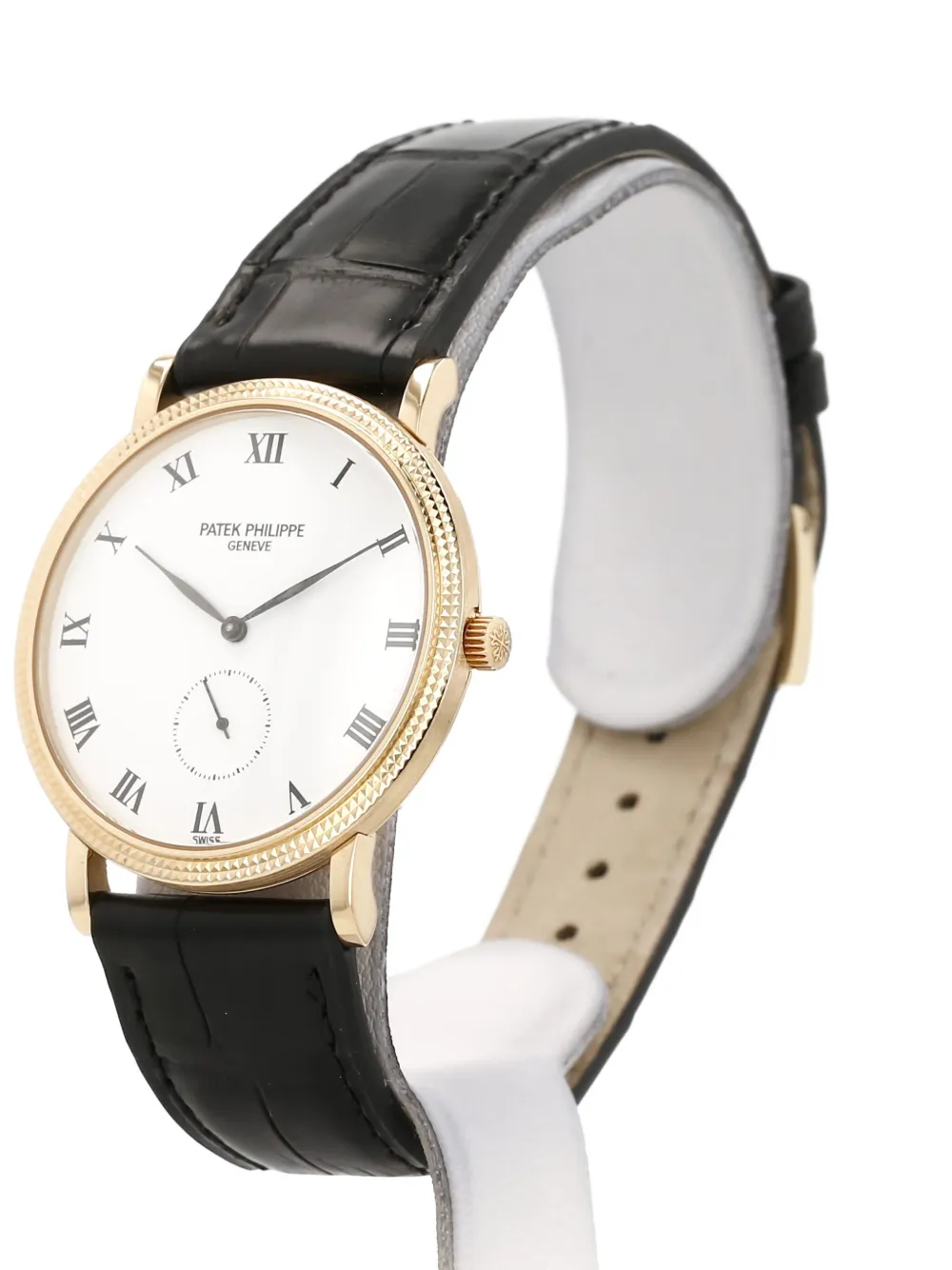 Pre-owned Patek Philippe 1990 Calatrava Clous De Paris 39mm In White