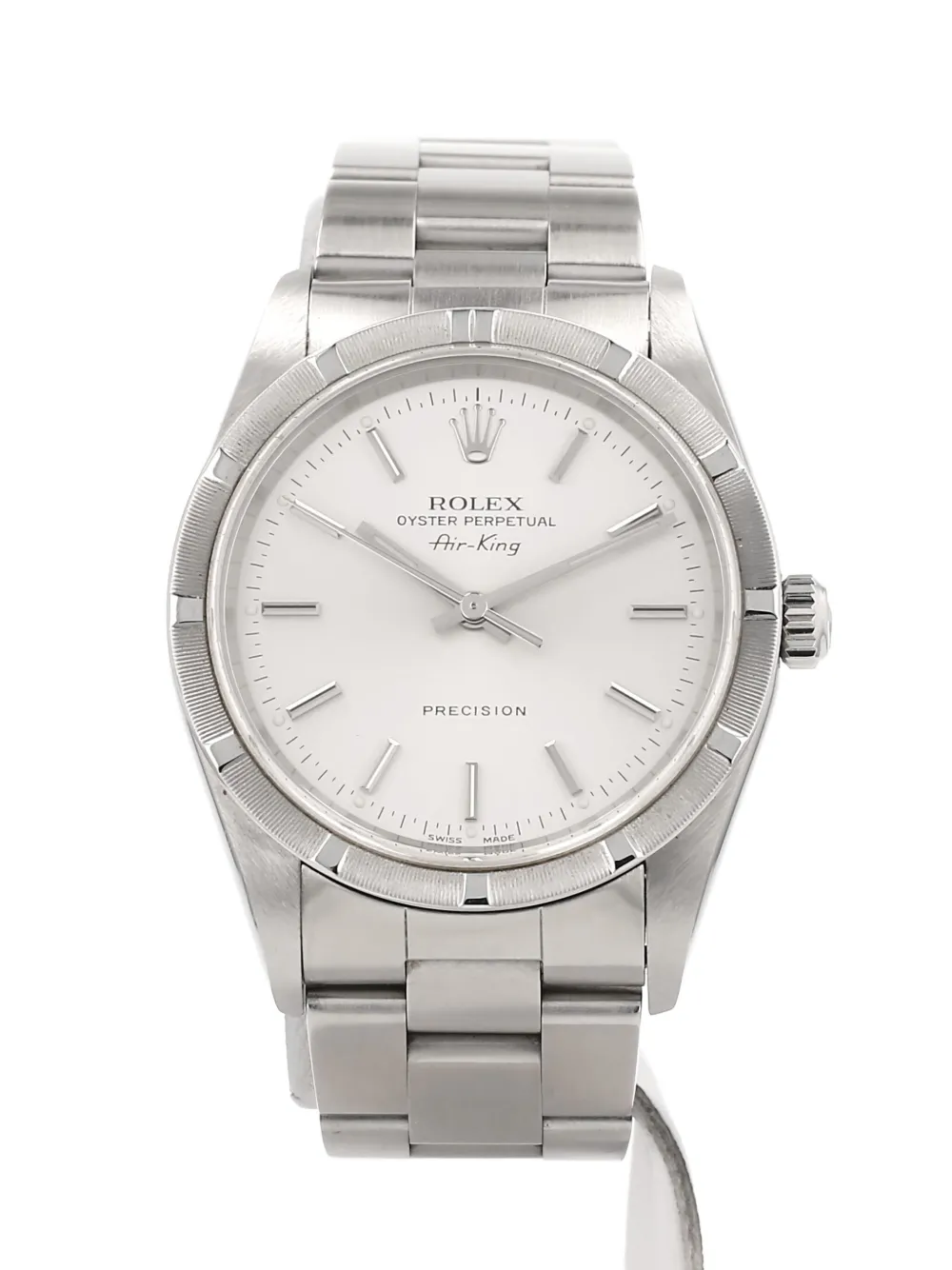 Pre-owned Rolex 2000 Air King 34mm In White