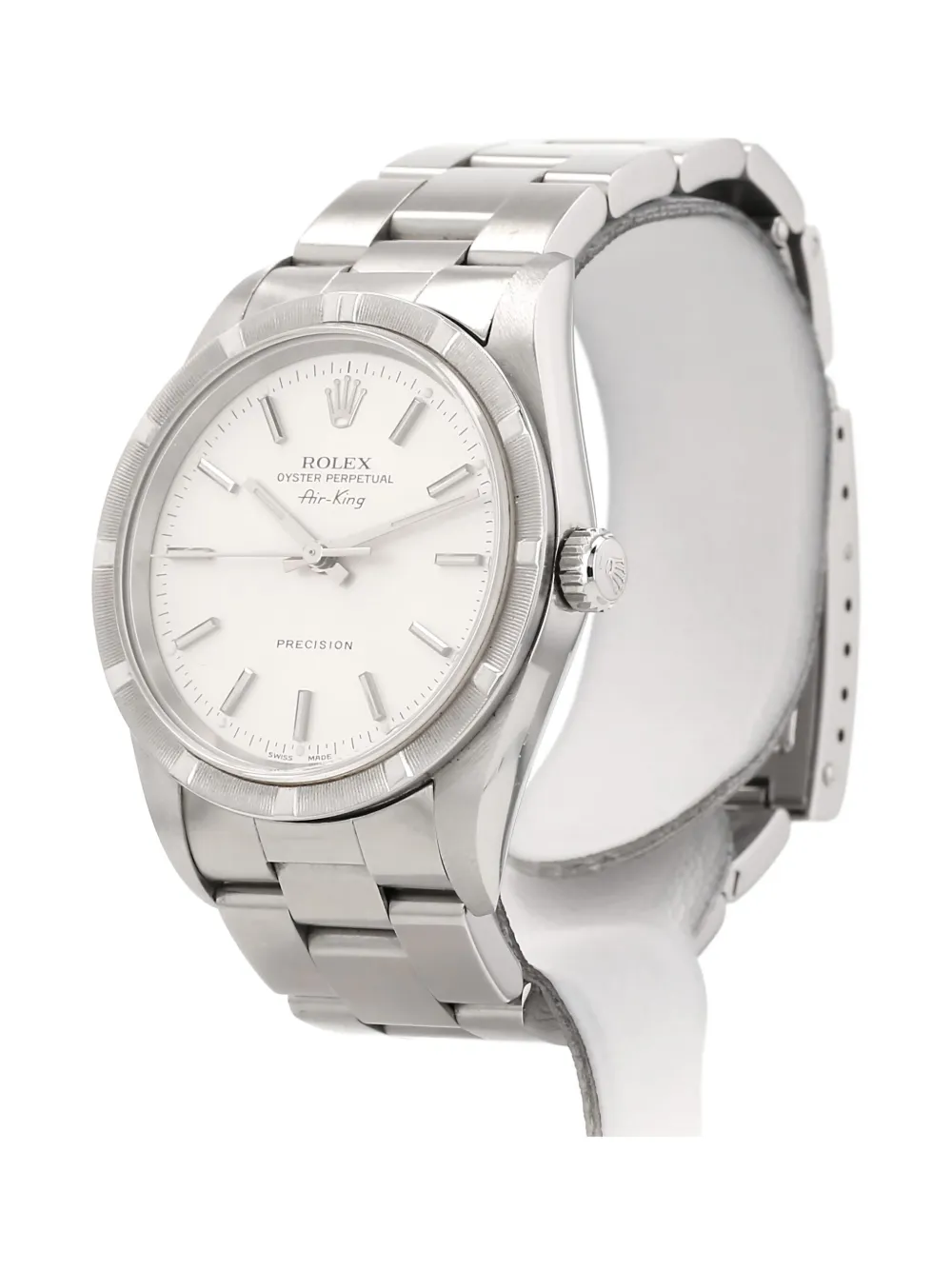 Pre-owned Rolex 2000 Air King 34mm In White