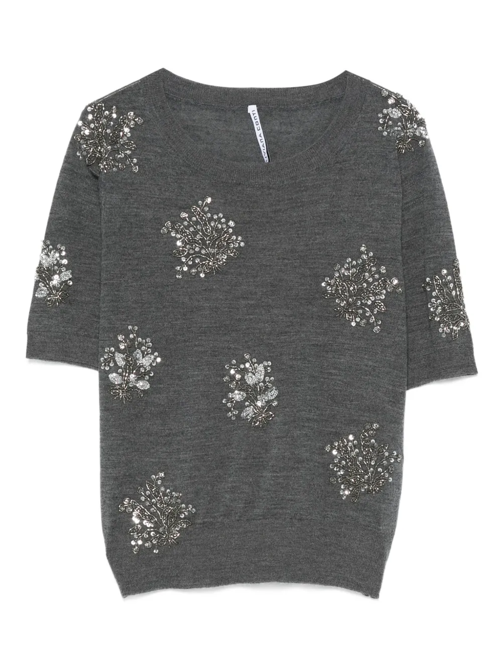 Jaqueline embellished short-sleeve jersey