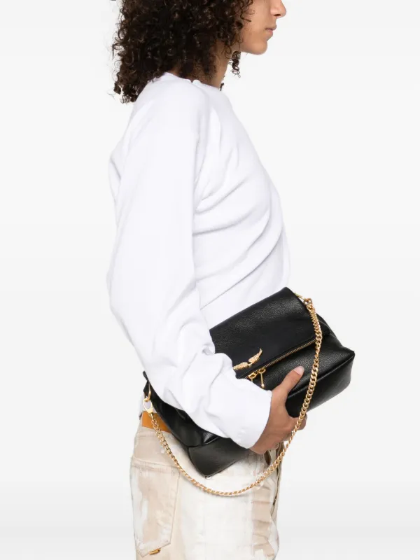 Zadig&Voltaire Rocky レザーショルダーバッグ | ブラック | FARFETCH JP