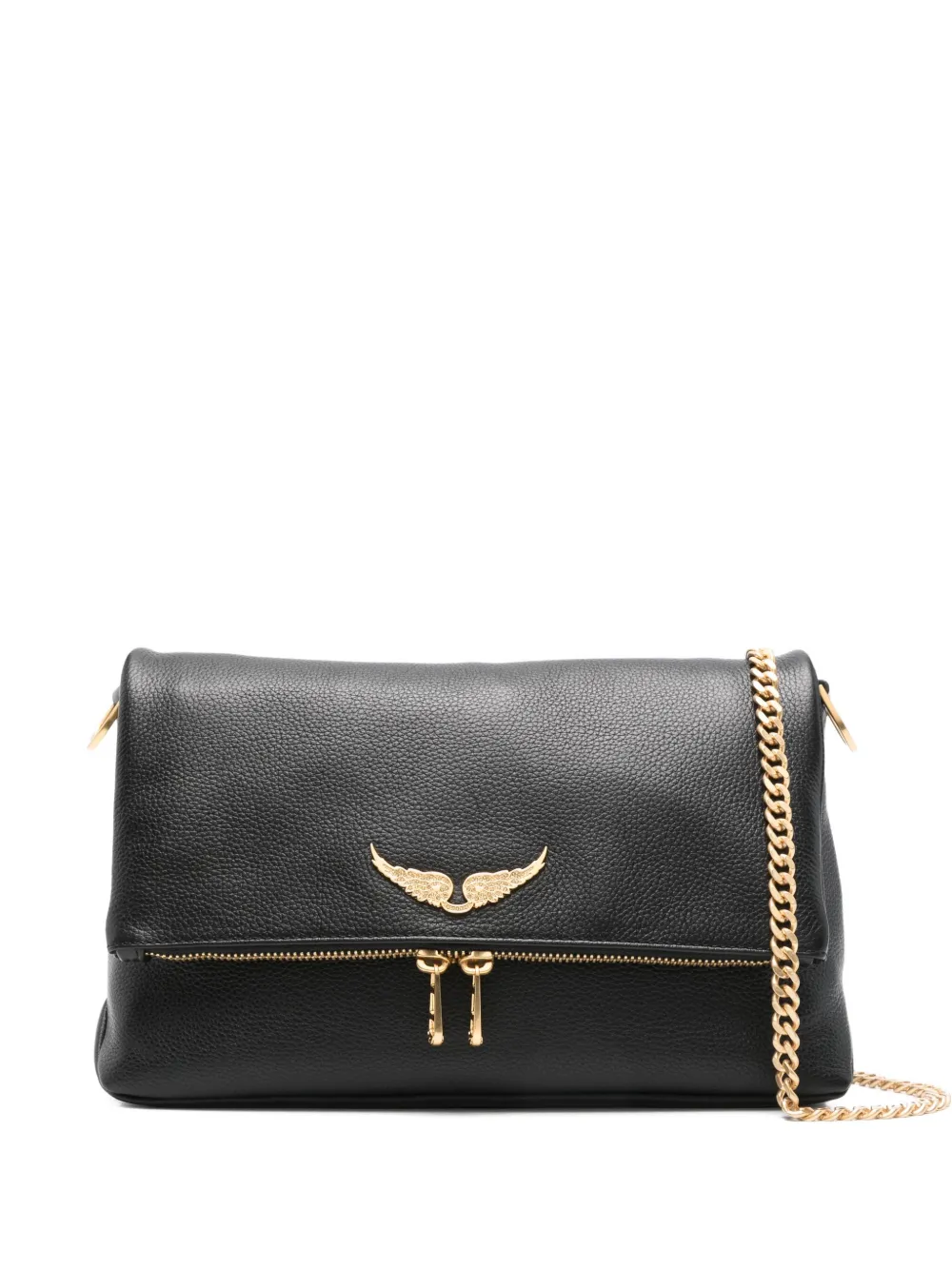 Zadig&Voltaire Rocky grained-leather shoulder bag Zwart