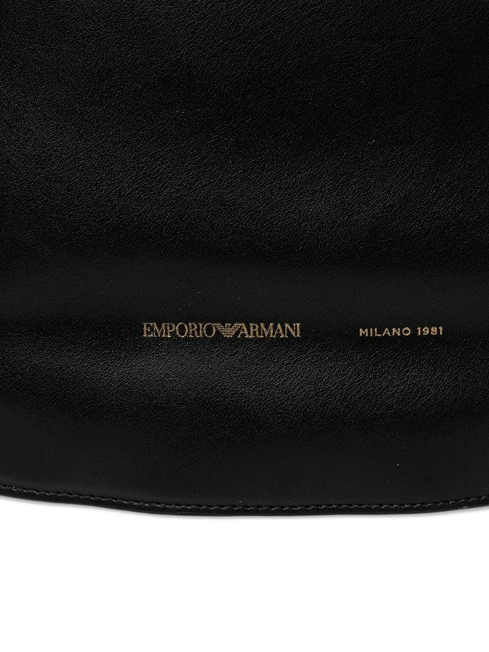 Emporio Armani Curved Top-handle Tote Bag In Black