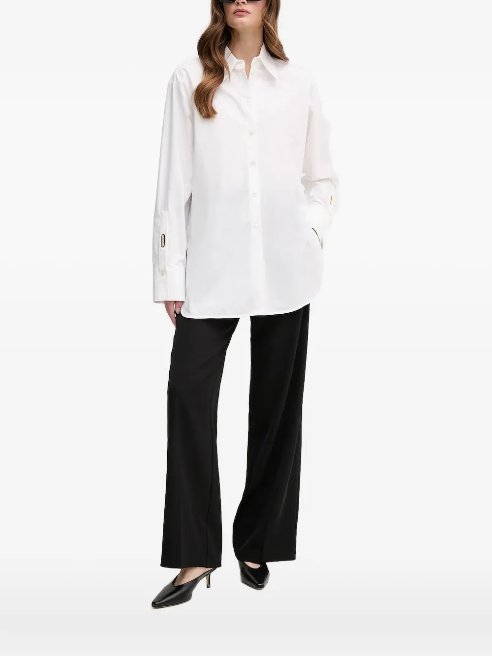 Emporio Armani Button-cuff Shirt In White