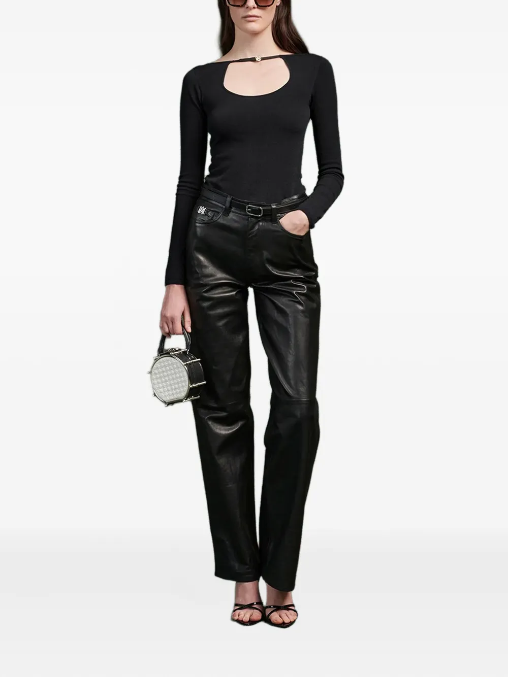 AMIRI leather straight-leg trousers | Straight-Leg Pants | Image 2