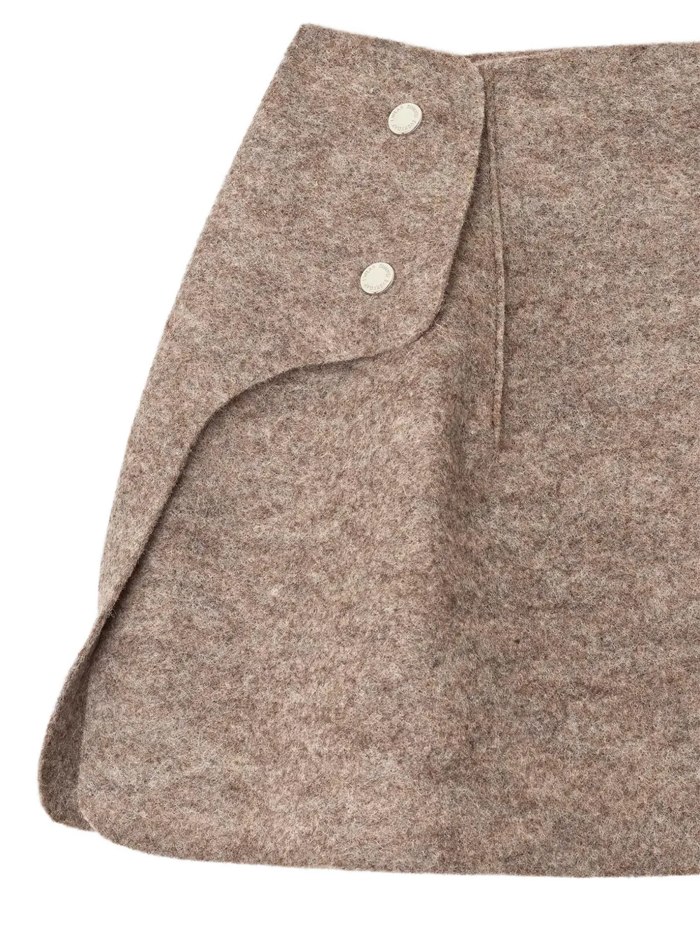 Sunnei Armatura Button Mini Skirt In Brown
