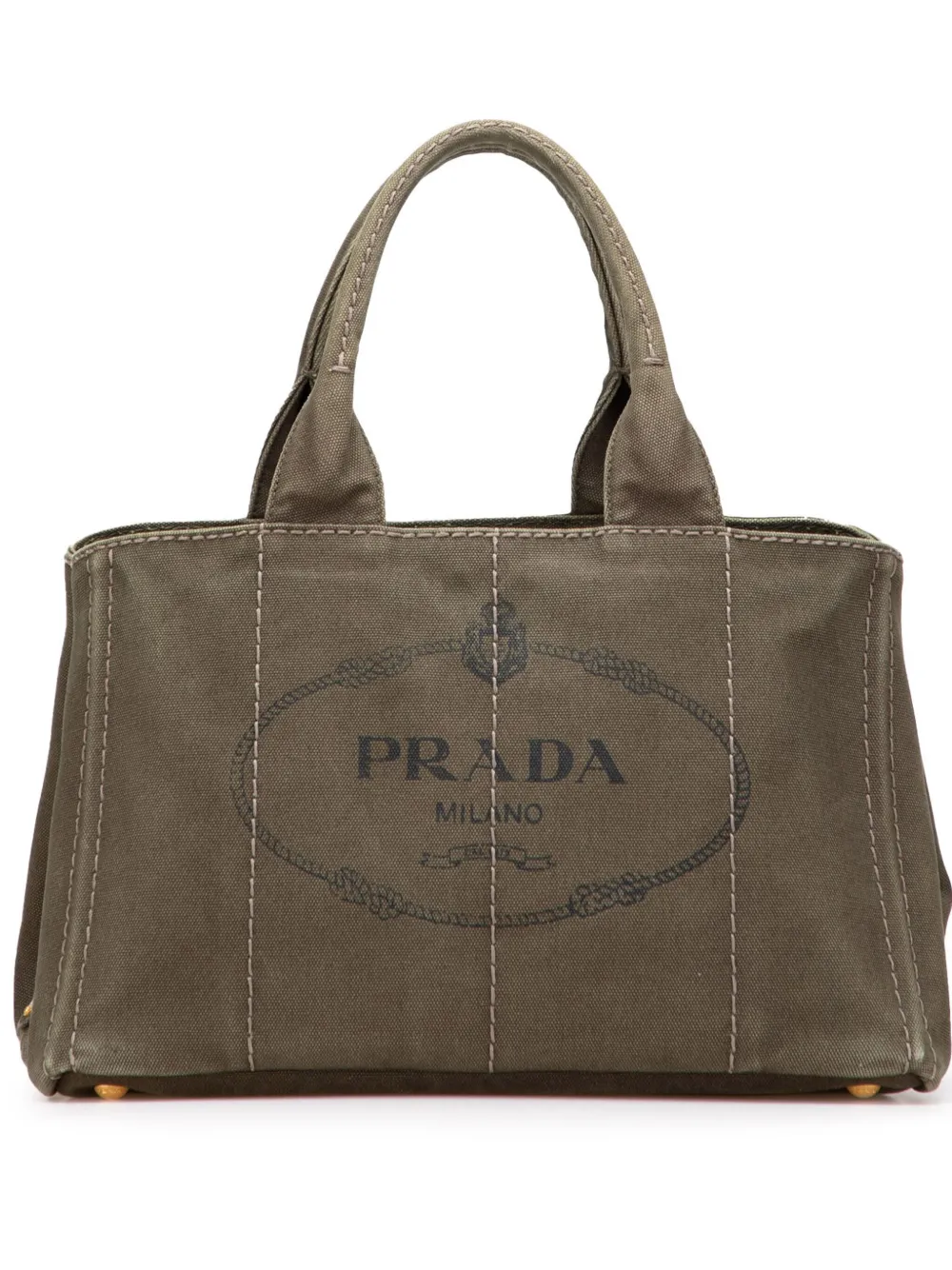 Prada Pre-Owned 2013-2025 Canvas Canapa Logo satchel - ブラウン Prada Pre-Owned 2013-2025 Canvas Canapa Logo satchel - ブラウン