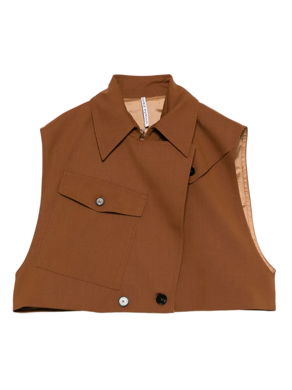 flap-pocket collared waistcoat