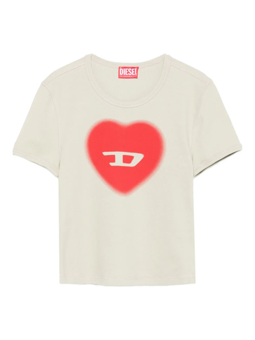 Diesel T-Ele T-shirt met logo Groen